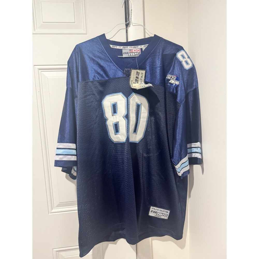 Vintage 212 NYC #80 Sewn Mens Jersey Athletic Collection 4XL NWT Navy Mesh
